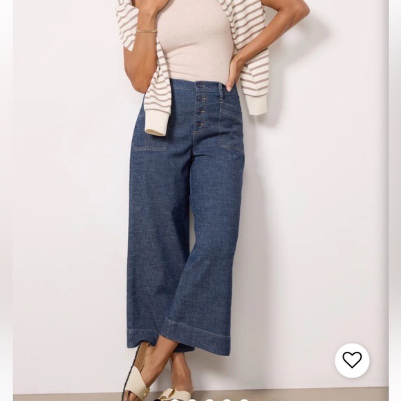 EVEREVE Joelle Stretch Wide-Leg Crop Pants in Stargazer - Picture 4 of 12